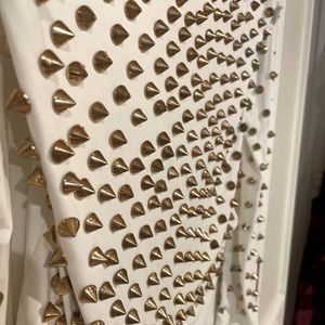 Gold studded long sleeve bodysuit